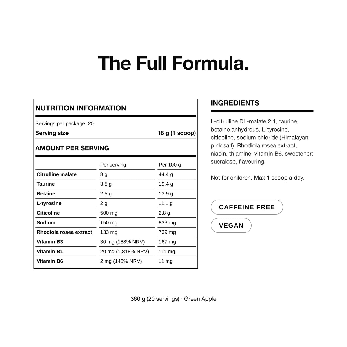 Complex Non-Stim Pre-workout