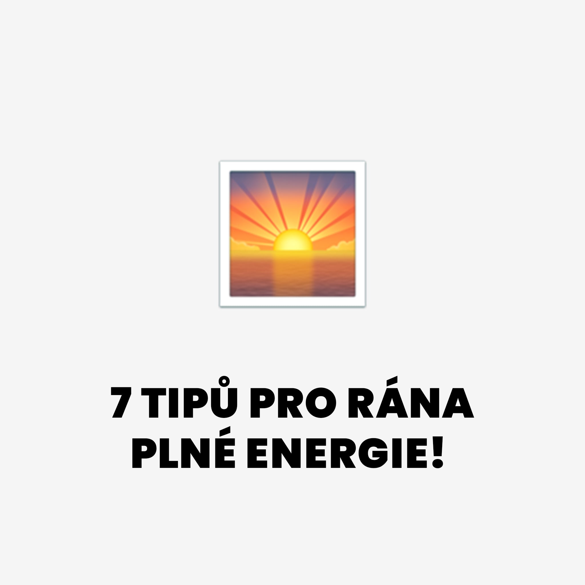 ideální ranní rutina